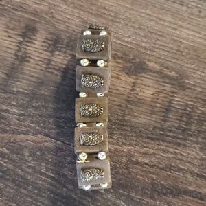 Wood Bead Owl Bracelet